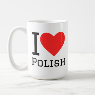Caneca De Café Eu amo polonês