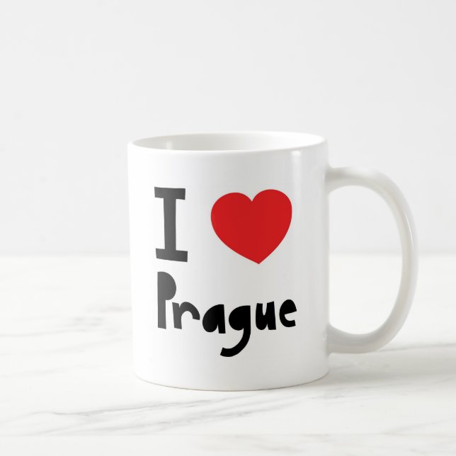 Caneca De Café Eu amo Praga (Direita)