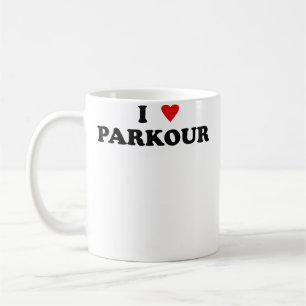 Caneca De Café Eu Amo Praticante de Parkour Corredor Livre - Eu A