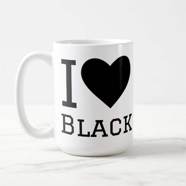 Caneca De Café Eu amo preto (Esquerda)
