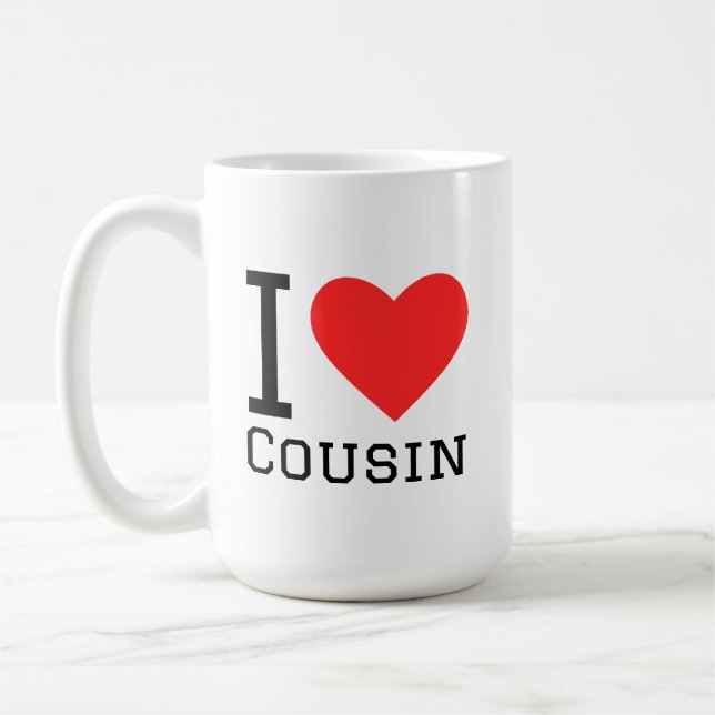 Caneca De Café Eu amo primo (Esquerda)