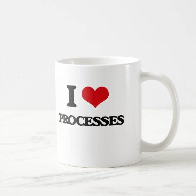 Caneca De Café Eu amo processos (Direita)