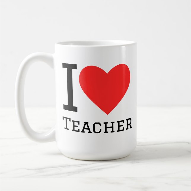 Caneca De Café Eu amo professor (Esquerda)
