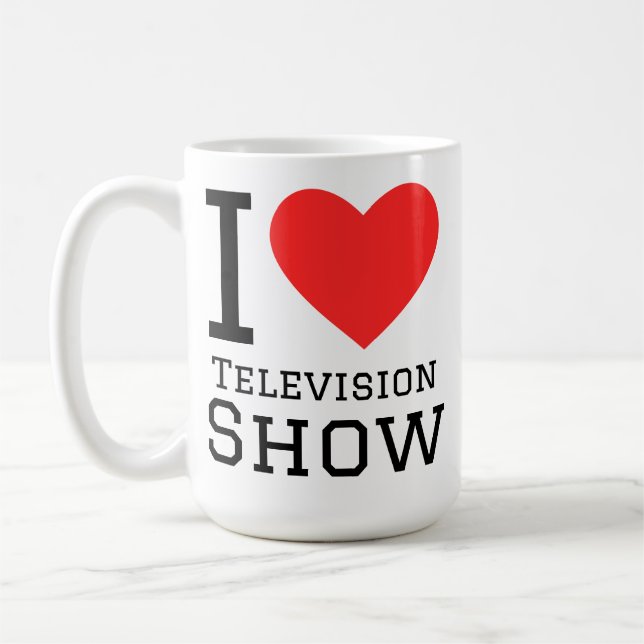 Caneca De Café Eu amo programa de televisão (Esquerda)