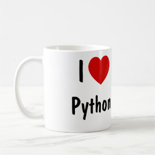 Caneca De Café Eu Amo Programação De Python