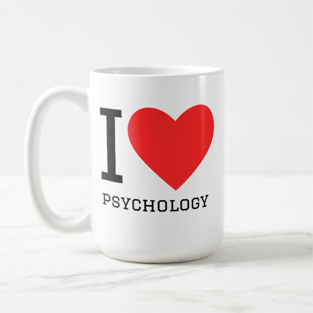 Caneca De Café Eu amo psicologia (Esquerda)