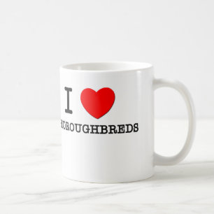 Caneca De Café Eu amo puro-sangue (os cavalos)