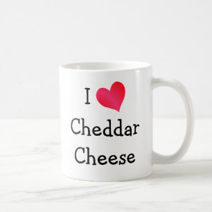 Caneca De Café Eu Amo Queijo Cheddar