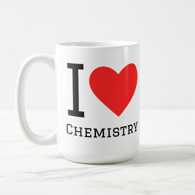 Caneca De Café Eu amo química (Esquerda)