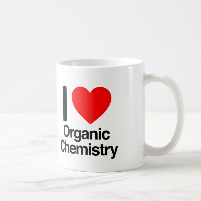 Caneca De Café eu amo química orgânica (Direita)