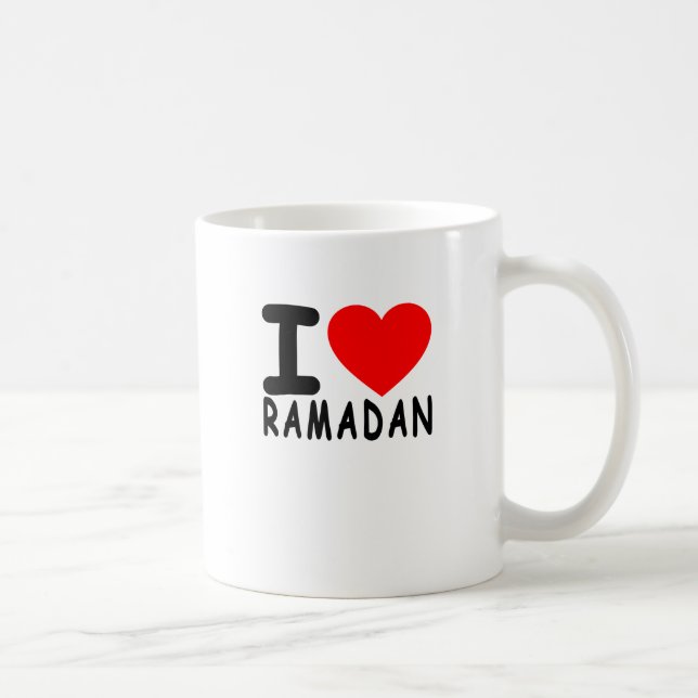 Caneca De Café Eu amo Ramadan. (Direita)