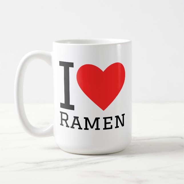 Caneca De Café Eu amo ramen (Esquerda)