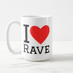 Caneca De Café Eu amo rave