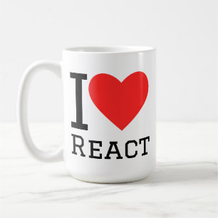 Caneca De Café Eu amo react