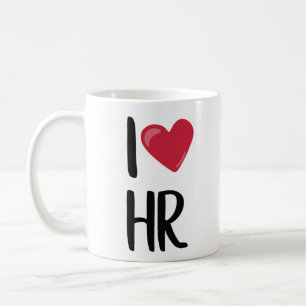 Caneca De Café Eu amo Recursos Humanos HR
