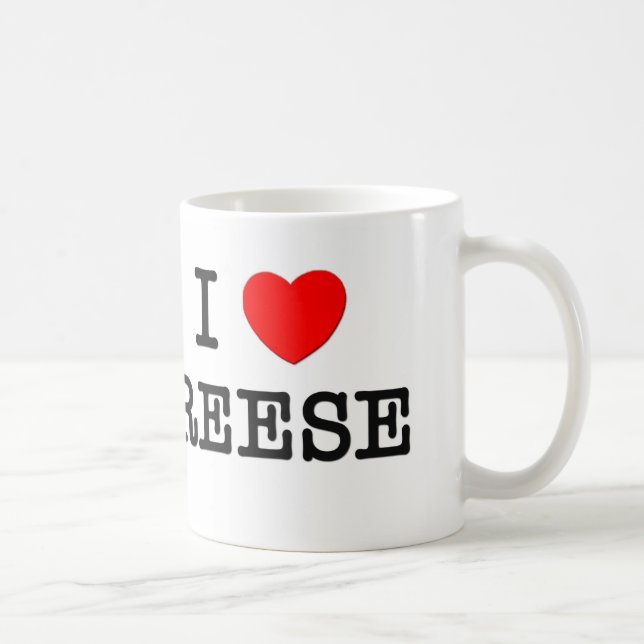 Caneca De Café Eu amo Reese (Direita)