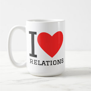 Caneca De Café Eu amo relações