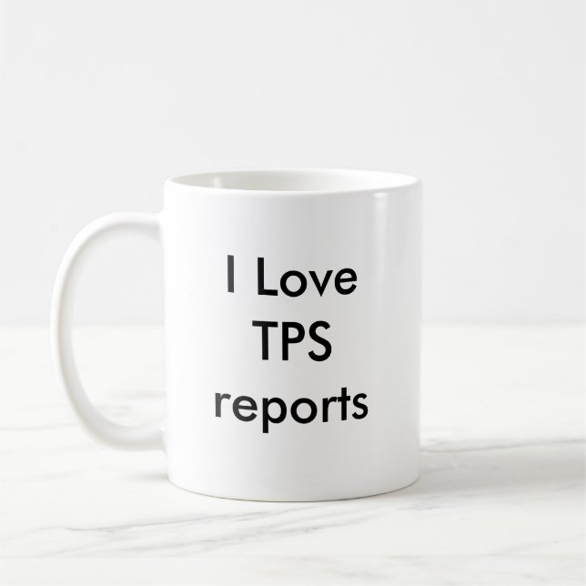 Caneca De Café Eu amo relatórios de TPS (Esquerda)