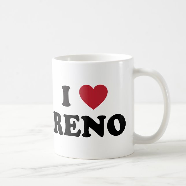 Caneca De Café Eu amo Reno Nevada (Direita)