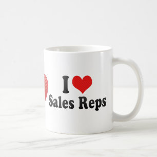 Caneca De Café Eu amo Reps das vendas
