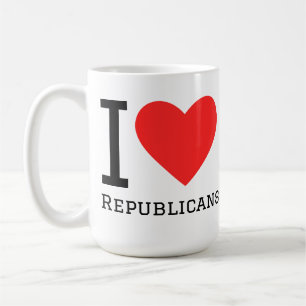 Caneca De Café Eu amo republicanos