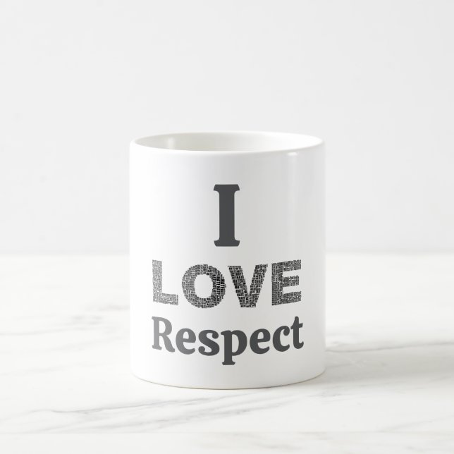 Caneca de Café Eu Amo Respeito (Centro)