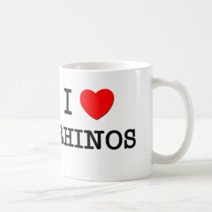 Caneca De Café Eu amo RHINOS