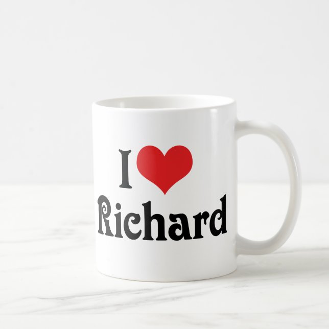 Caneca De Café Eu Amo Richard (Direita)