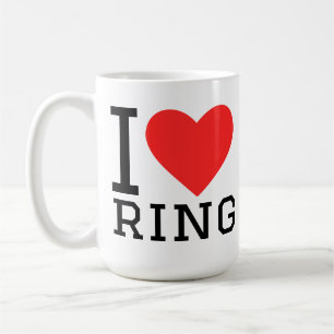 Caneca De Café Eu amo ringue 