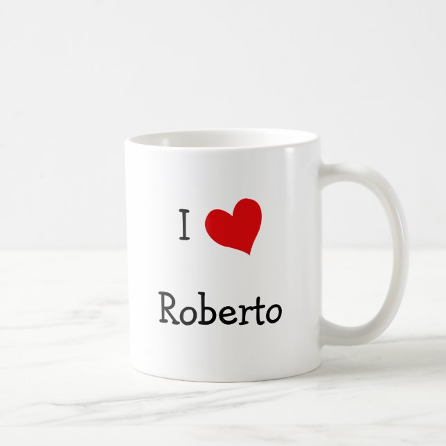 Caneca De Café Eu Amo Roberto (Direita)