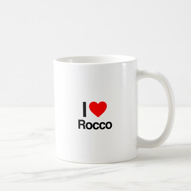 Caneca De Café eu amo rocco (Direita)