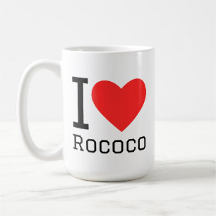 Caneca De Café Eu amo rococó