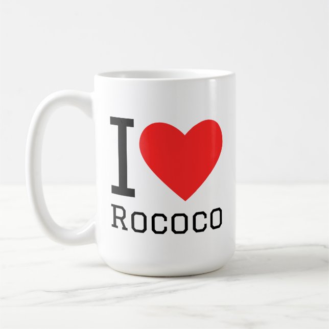 Caneca De Café Eu amo rococó (Esquerda)