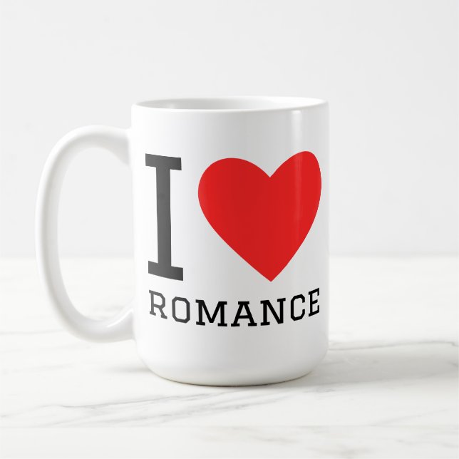 Caneca De Café Eu amo romance (Esquerda)