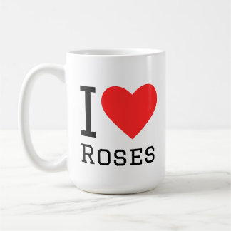 Caneca De Café Eu amo rosas