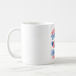 Caneca De Café Eu amo Rottweilers e os EUA