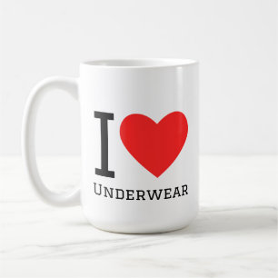 Caneca De Café Eu amo roupa íntima