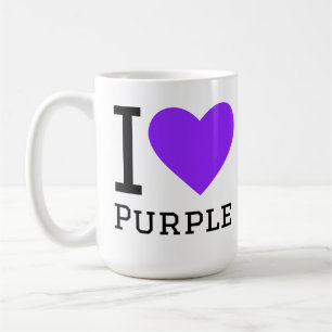 Caneca De Café Eu amo roxo