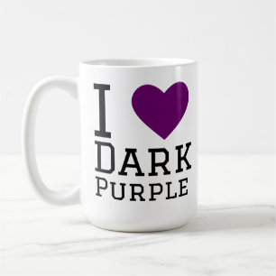 Caneca De Café Eu amo roxo escuro