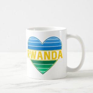 Caneca De Café Eu Amo Ruanda, Ruanda Ruandese Heart