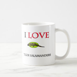 Caneca De Café Eu amo salamandras de tigre