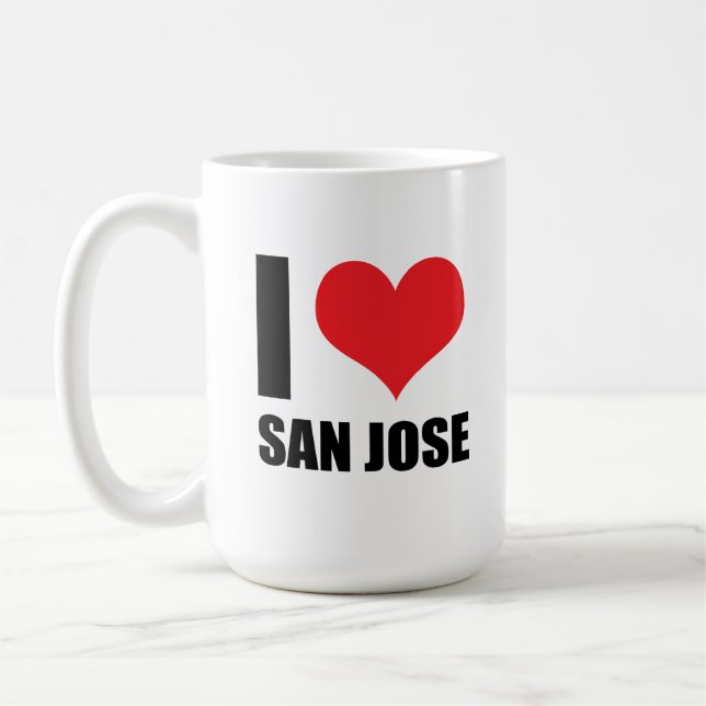 Caneca De Café Eu amo San Jose (Esquerda)