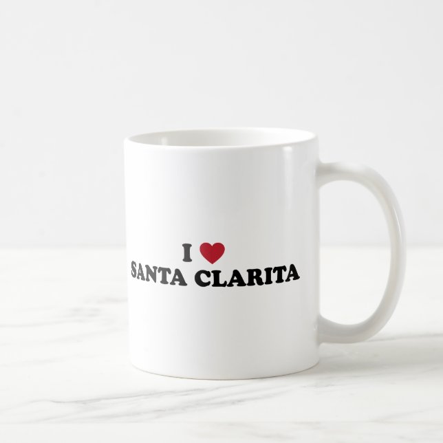 Caneca De Café Eu amo Santa Clarita Califórnia (Direita)