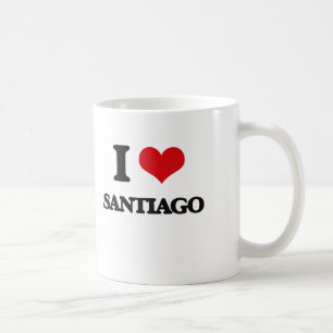 Caneca De Café Eu amo Santiago