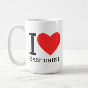 Caneca De Café Eu amo santorini