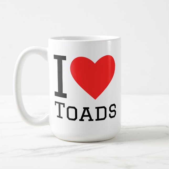 Caneca De Café Eu amo sapos (Esquerda)