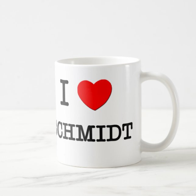 Caneca De Café Eu amo Schmidt (Direita)