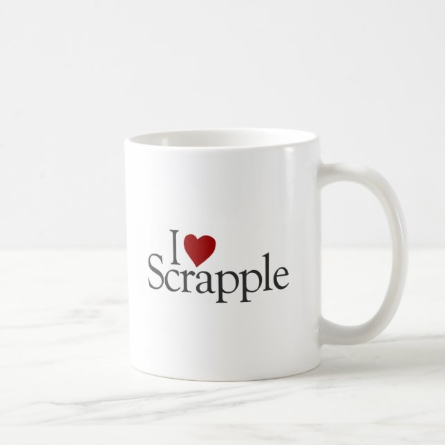 Caneca De Café Eu amo Scrapple (Direita)
