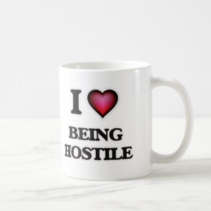 Caneca De Café Eu amo ser hostil
