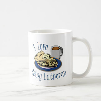 Caneca De Café Eu amo ser igreja engraçada do Lutheran